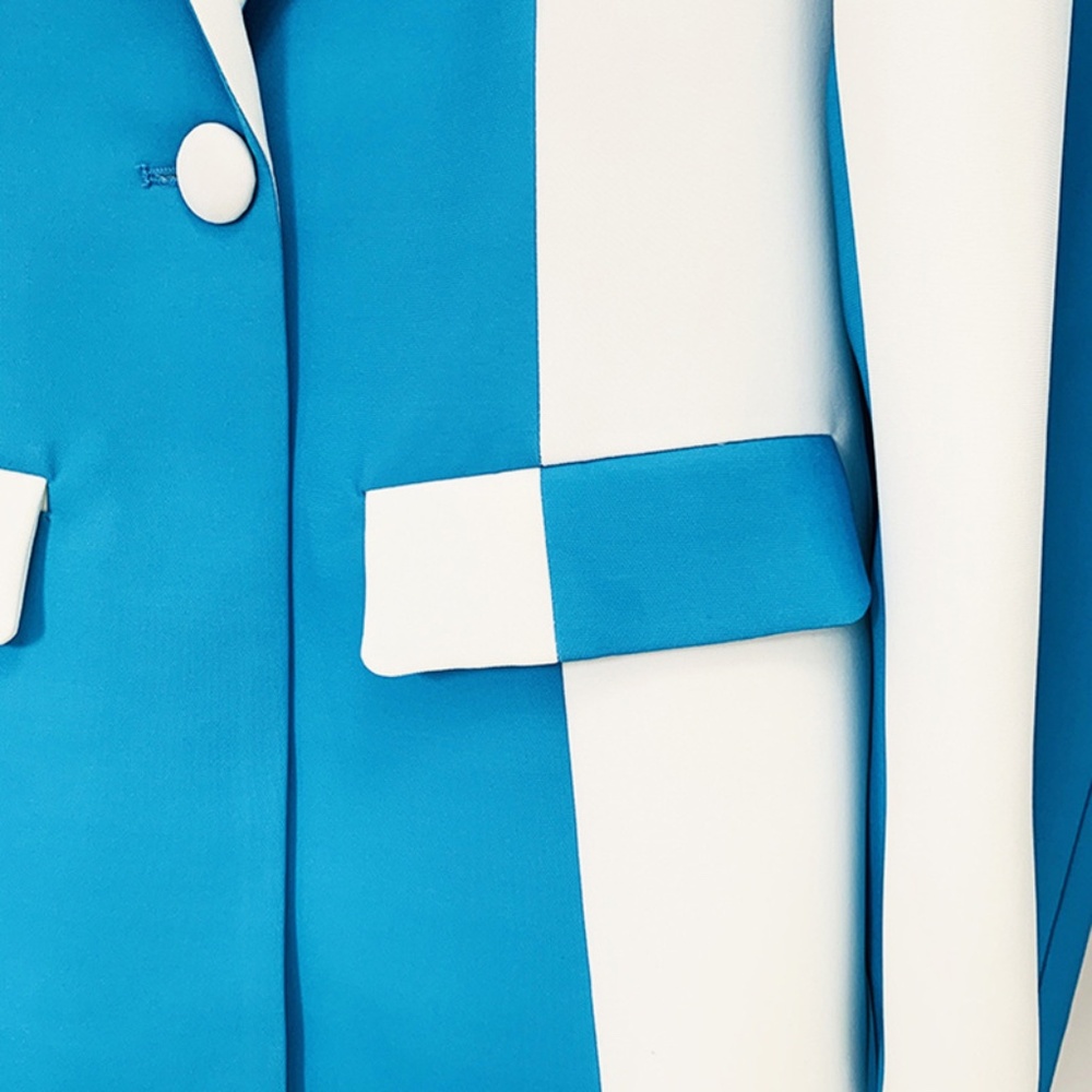 Color Block Two Piece Suit Set - Picture 5 of 7